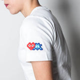 Comme Des Garcons Play Women x Invader Logo-Patch Cotton T-shirt White J