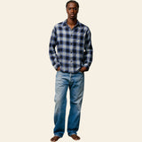 Beach Ombre Plaid Shirt Black