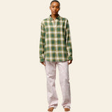 Beach Ombre Plaid Shirt Green