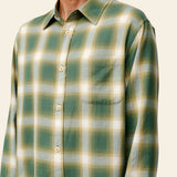 Beach Ombre Plaid Shirt Green