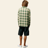 Beach Ombre Plaid Shirt Green