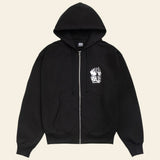 Tall Dice Zip Hood Black
