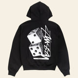 Tall Dice Zip Hood Black