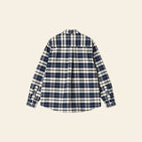 Carhartt WIP W L/S Tarbell Shirt Tarbell Check, Dark Navy / White