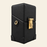 Nopal Leather Square Bag Black