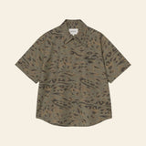 W S/S Travon Shirt Duck Feather Print, Cypress / Black