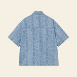 W S/S Snake Lovilia Shirt Snake Camo, Blue